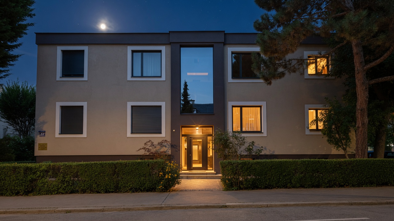 Fassade bei Nacht